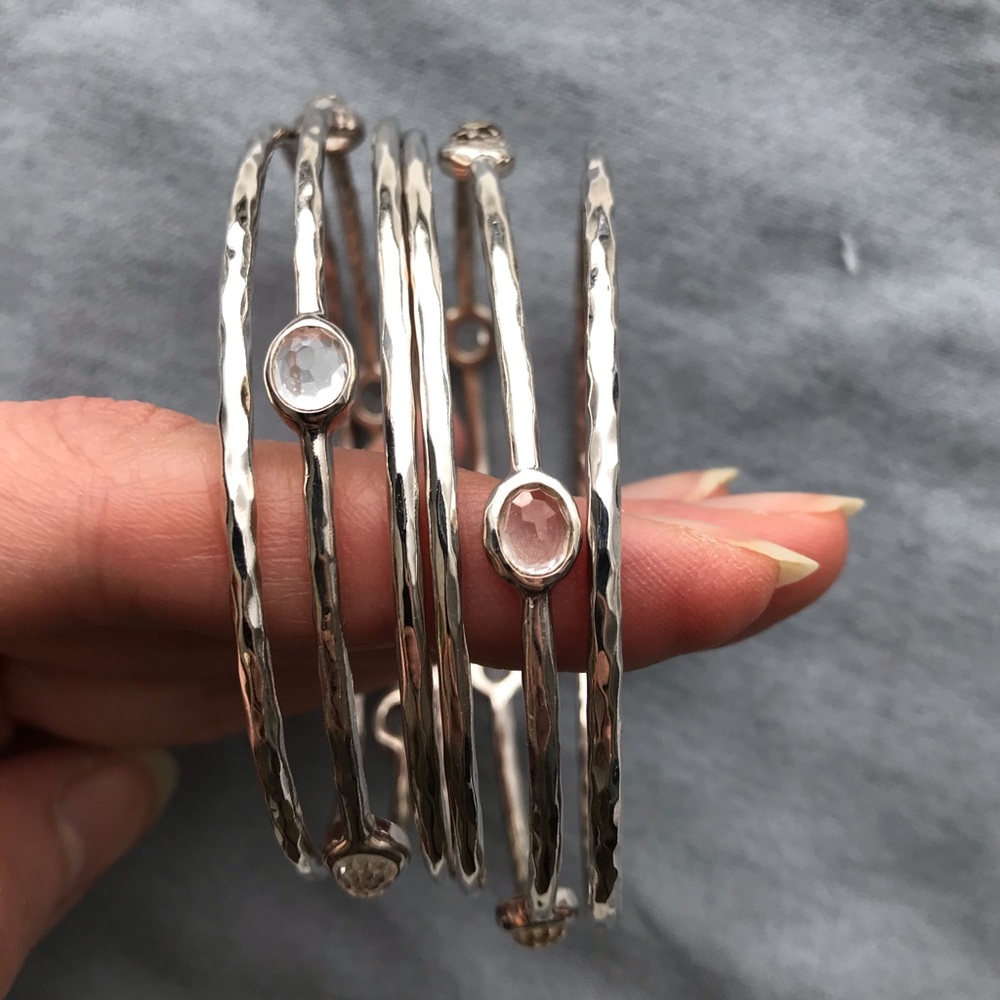Ippolita sterling silver quartz bangle set